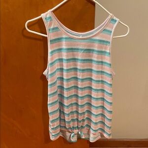 SO Kids Striped Tank Top - Pink and Green